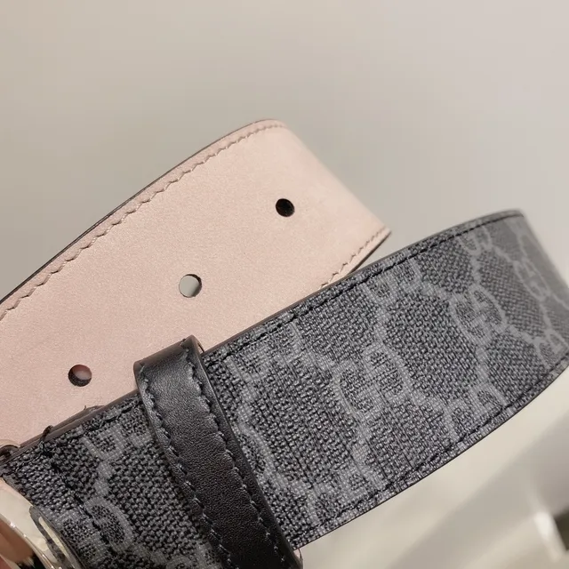 Gucci Ophidia Interlocking G Buckle GG Supreme Canvas Leather Belt 2
