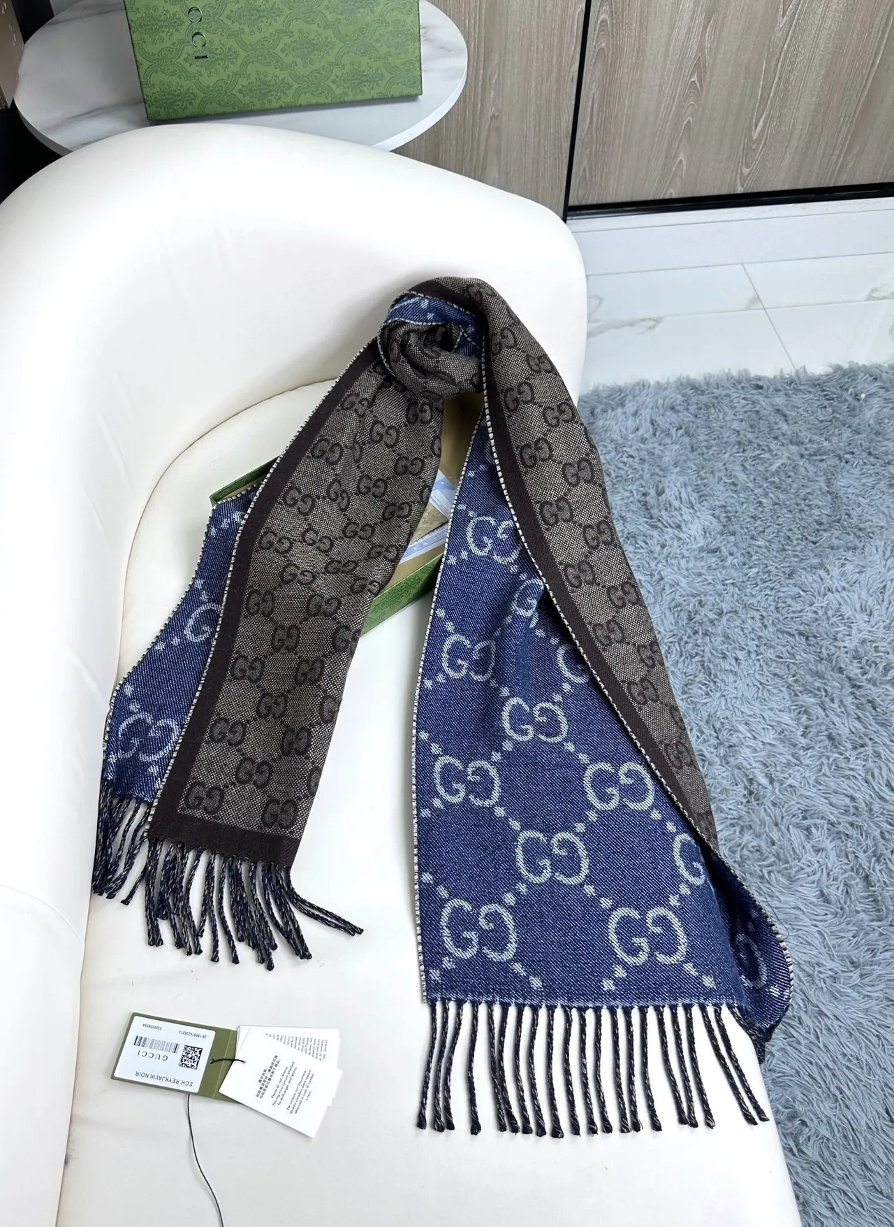 Gucci Reykjavik Noir Cashmere écharpe 8