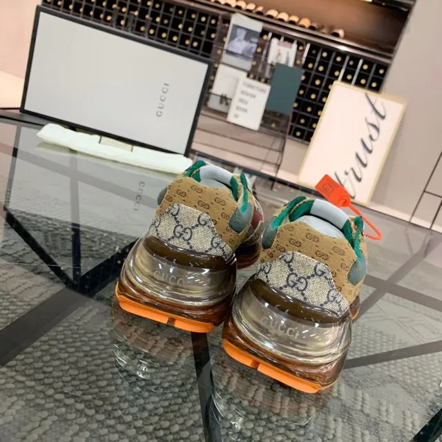 Gucci Rhyton Beige Red Green Orange Chunky Sneakers 8
