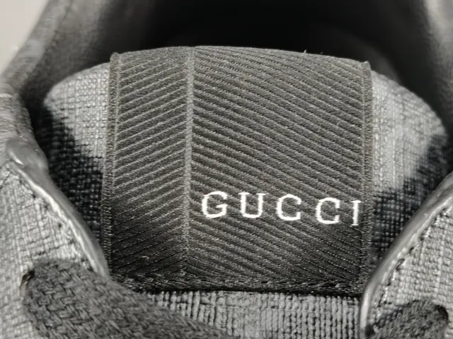 Gucci Rhyton Monogram Charcoal Gray and Black Lifestyle Sneakers 5