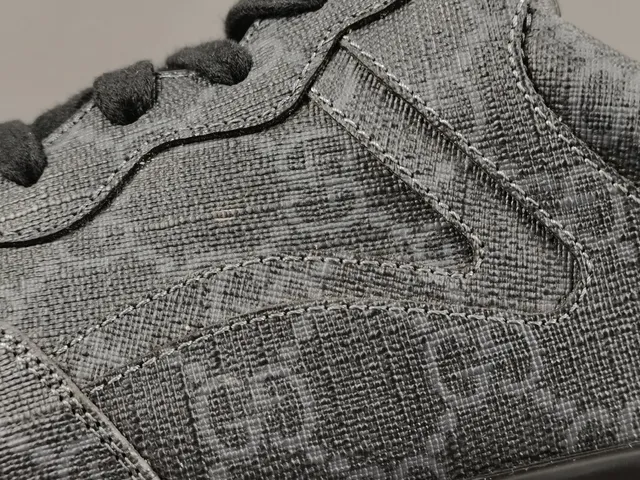 Gucci Rhyton Monogram Charcoal Gray and Black Lifestyle Sneakers 8
