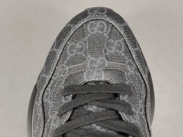 Gucci Rhyton Monogram Charcoal Gray and Black Lifestyle Sneakers 10