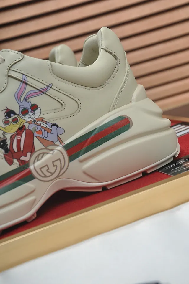 Gucci Rhyton Off-White شخصيات كرتون أحذية رياضية سميكة 3
