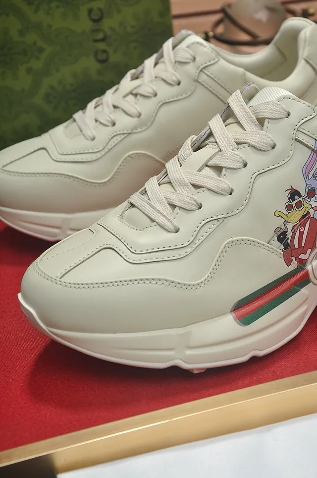 Gucci Rhyton Off-White شخصيات كرتون أحذية رياضية سميكة 5