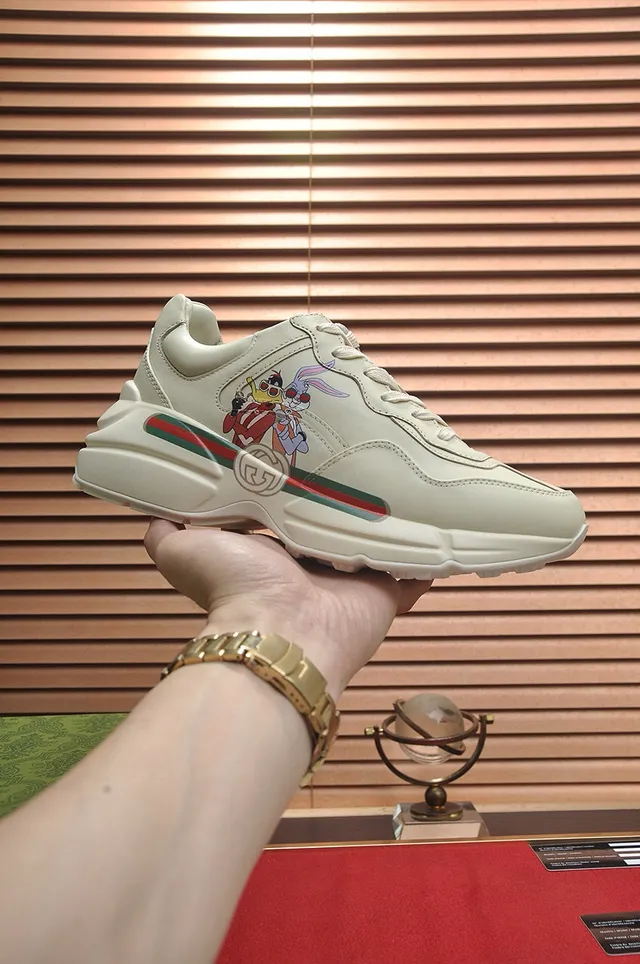 Gucci Rhyton Off-White شخصيات كرتون أحذية رياضية سميكة 6