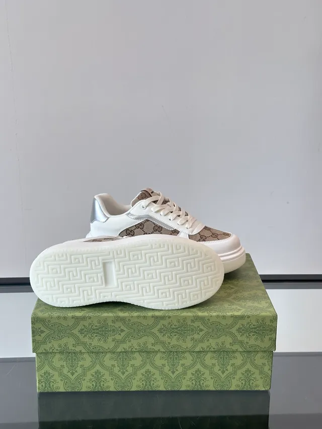 Gucci Rhyton White and Beige GG Monogram Lifestyle Sneakers 2