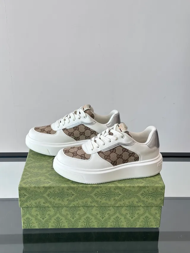 Gucci Rhyton White and Beige GG Monogram Lifestyle Sneakers 5