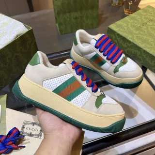 Gucci Screener Beige White Green Red Blue Lifestyle Sneakers