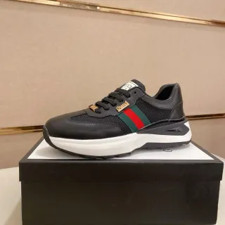 Gucci Screener Black Green Red Web Lifestyle Sneakers