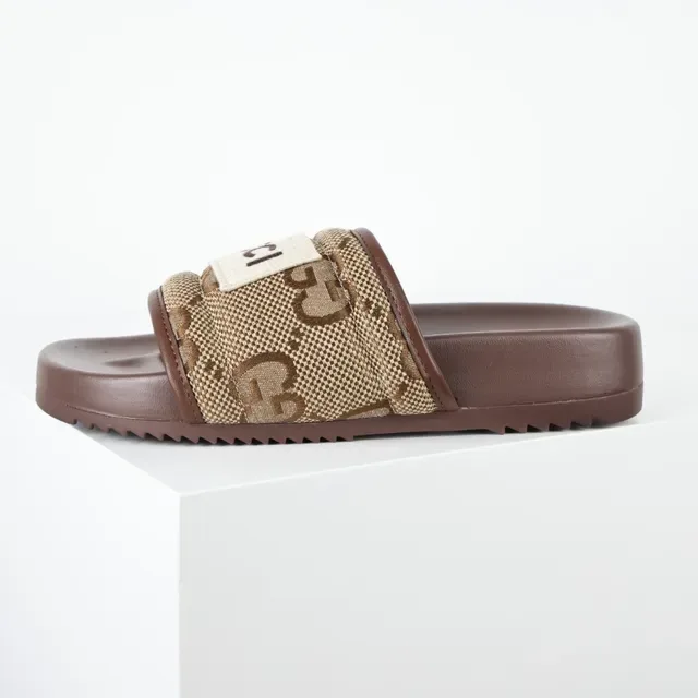 Gucci Screener GG Monogram Beige et marron sandales 9