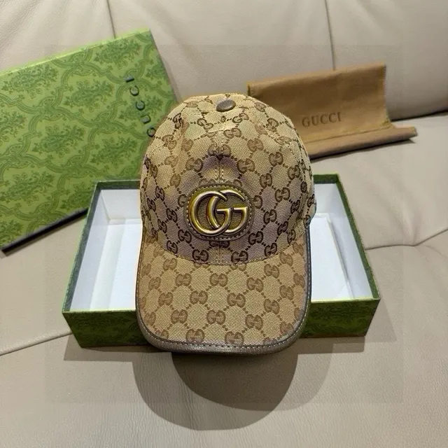 Gucci Screener GG Monogram Beige Baseball Cap 9