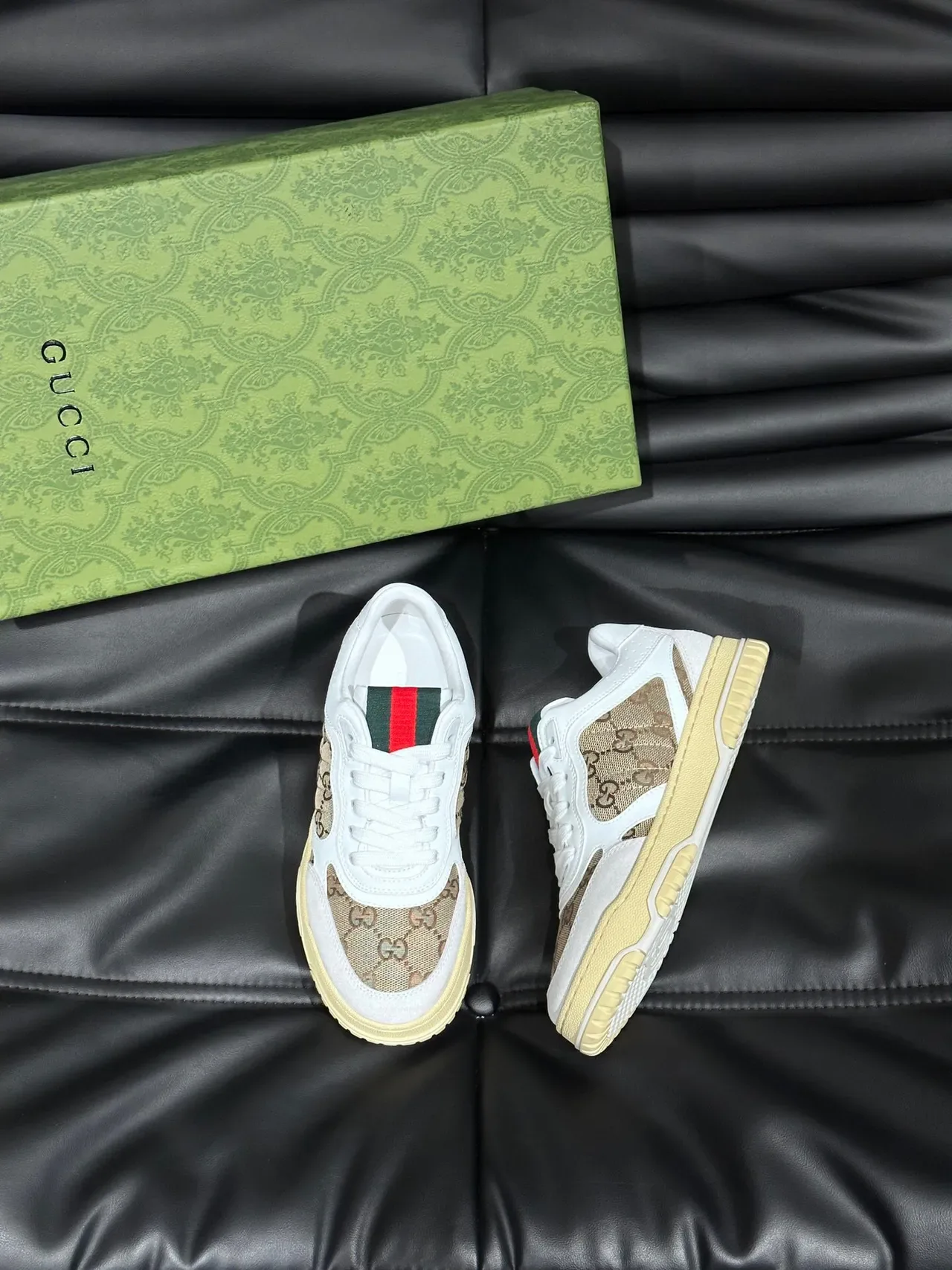 Gucci Screener GG Monogram Web Stripe Lifestyle Sneakers 2