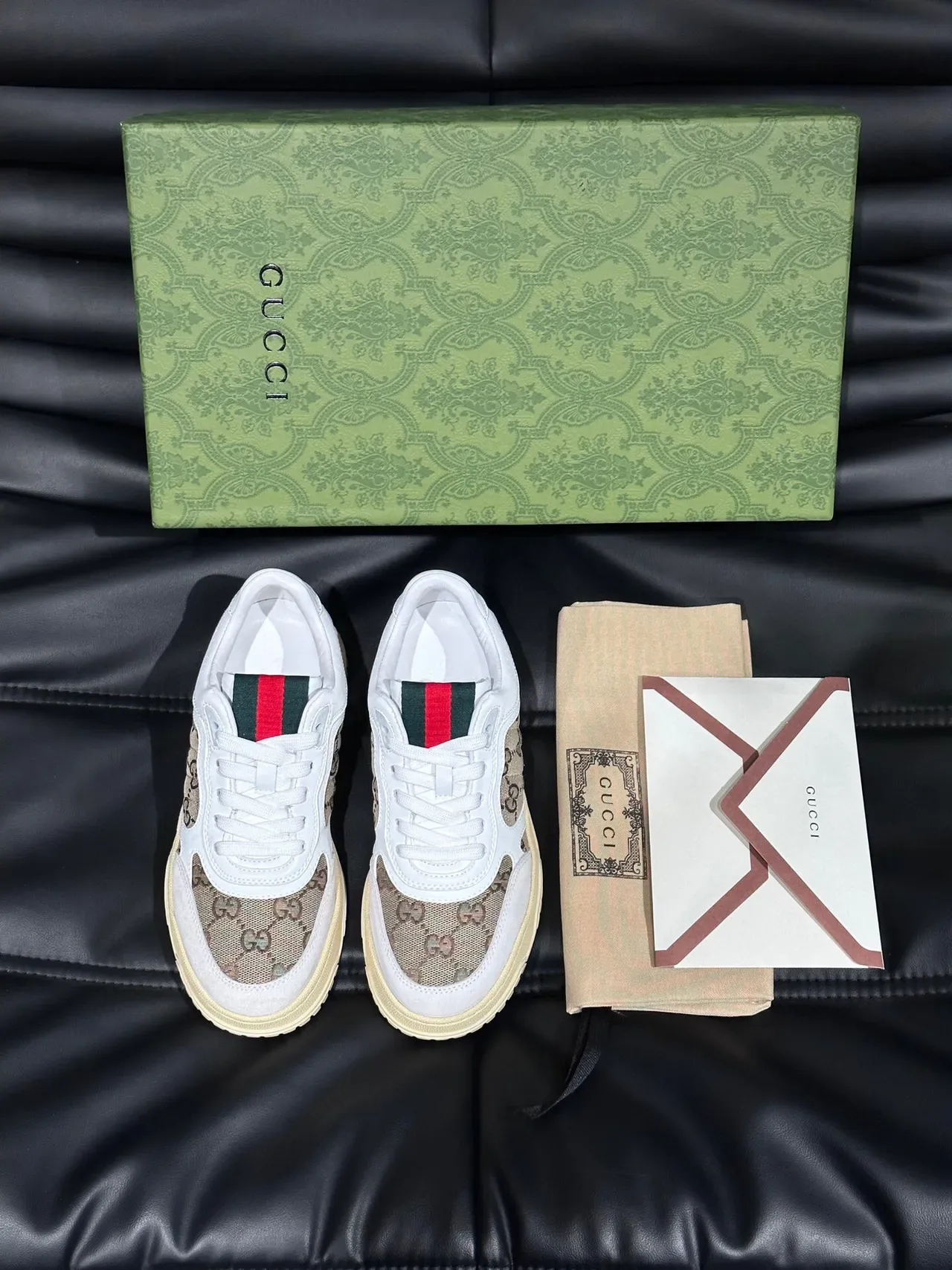 Gucci Screener GG Monogram Web Stripe Lifestyle Sneakers 3