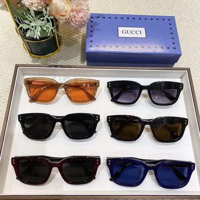Gucci Screener Glossy Black Gradient Gray Sunglasses 4