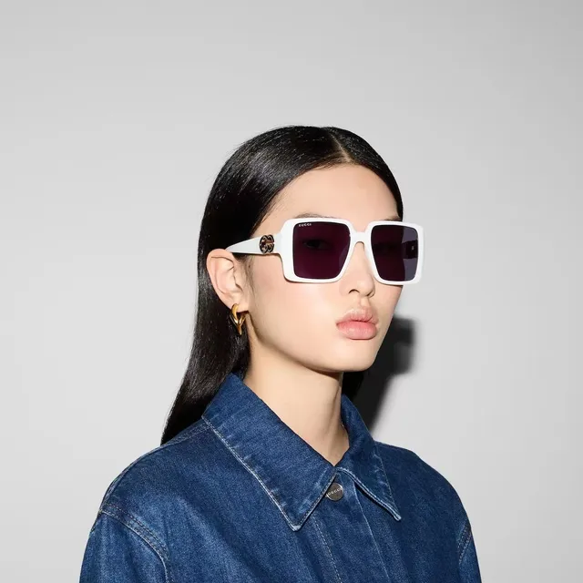 Gucci Screener Oversized Square Tortoiseshell Sunglasses 7
