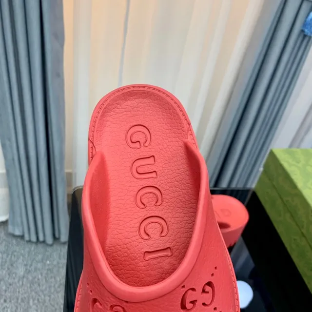 Gucci Screener Pink Platform Slippers 5