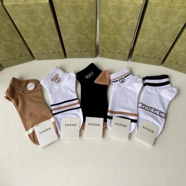 Gucci Striped Logo Ankle Socks 2