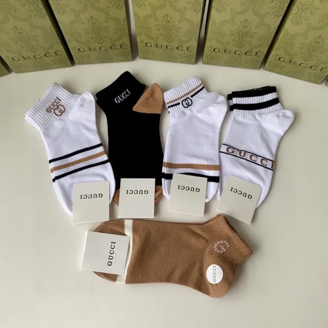 Gucci Striped Logo Ankle Socks 3