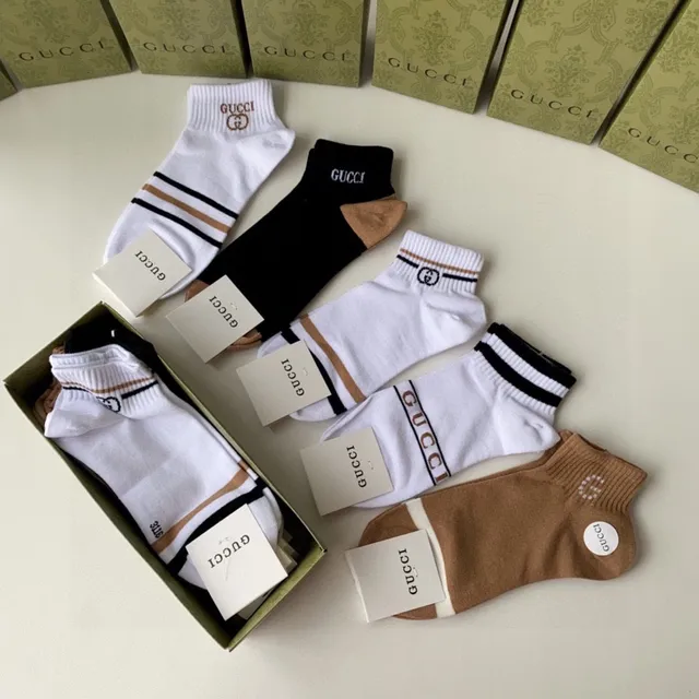 Gucci Striped Logo Ankle Socks 5