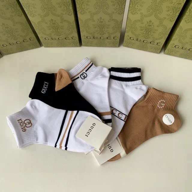 Gucci Striped Logo Ankle Socks 6