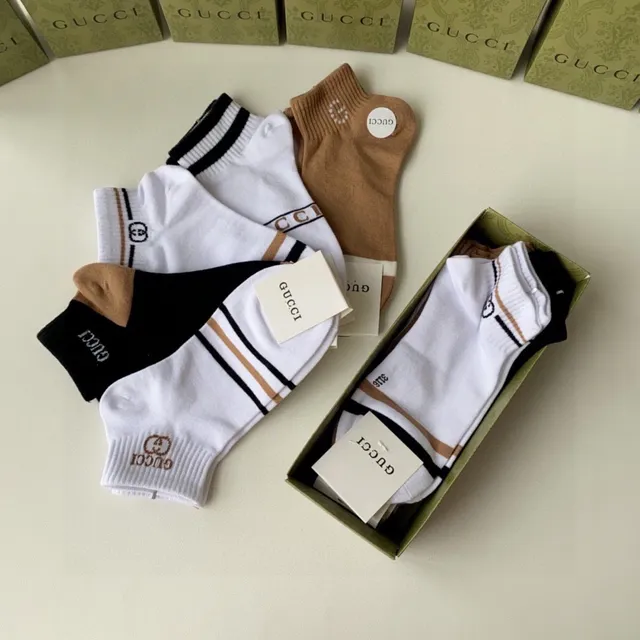 Gucci Striped Logo Ankle Socks 8