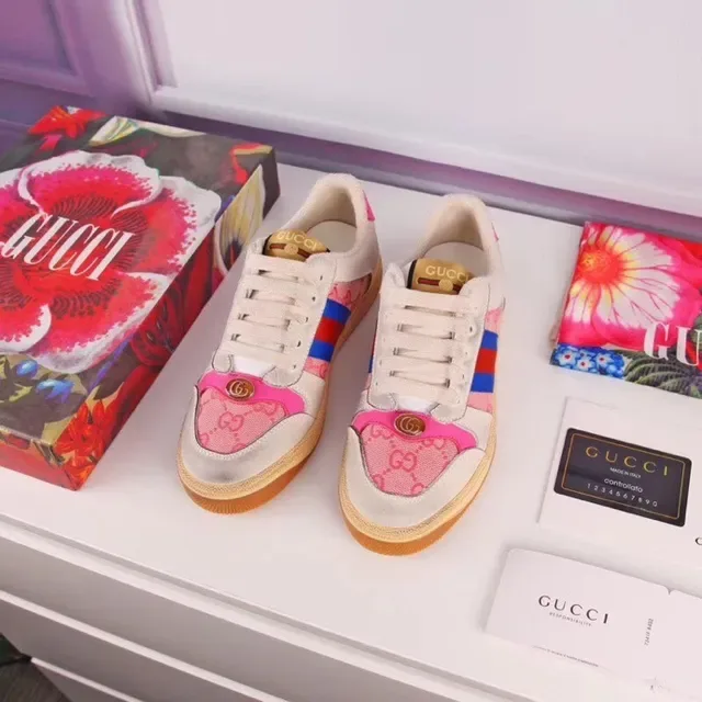 Gucci Tennis 1977 beige rose rouge bleu Web Stripe chaussures lifestyle 4