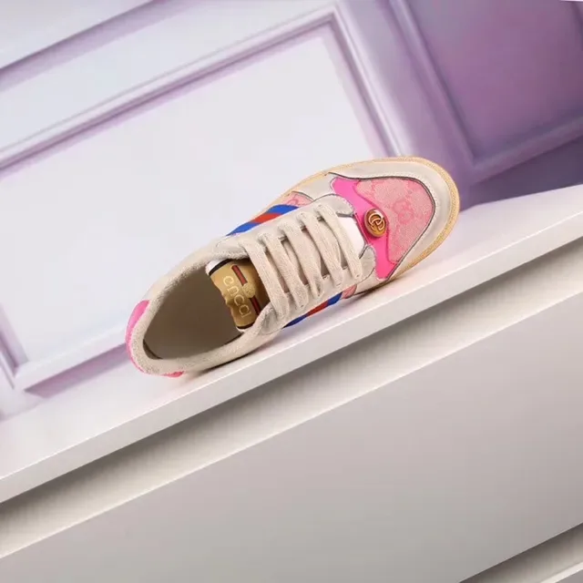 Gucci Tennis 1977 beige rose rouge bleu Web Stripe chaussures lifestyle 5