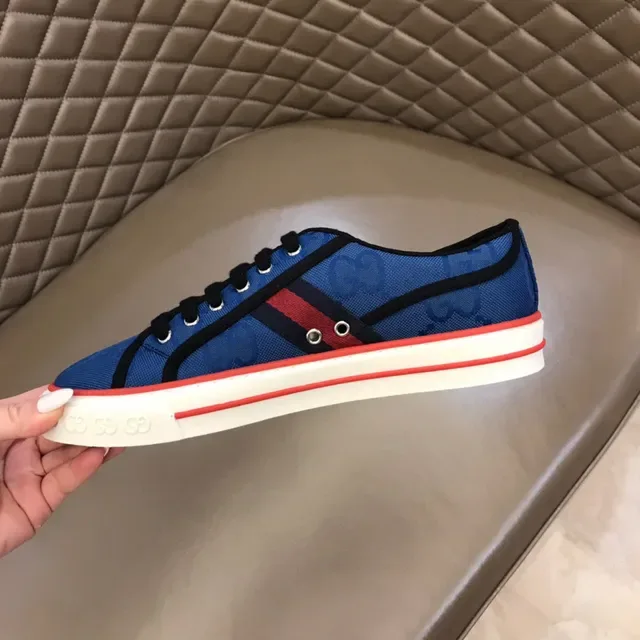 Gucci Tennis 1977 Bleu GG Monogram Web Stripe Lifestyle Sneakers 3