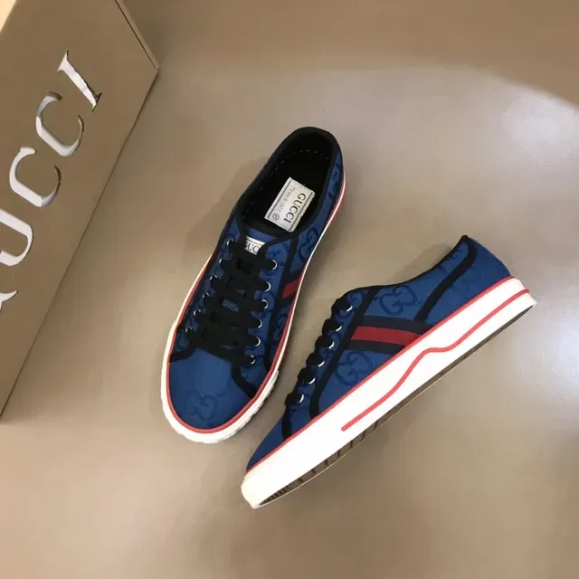 Gucci Tennis 1977 Bleu GG Monogram Web Stripe Lifestyle Sneakers 4