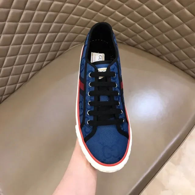 Gucci Tennis 1977 Bleu GG Monogram Web Stripe Lifestyle Sneakers 5