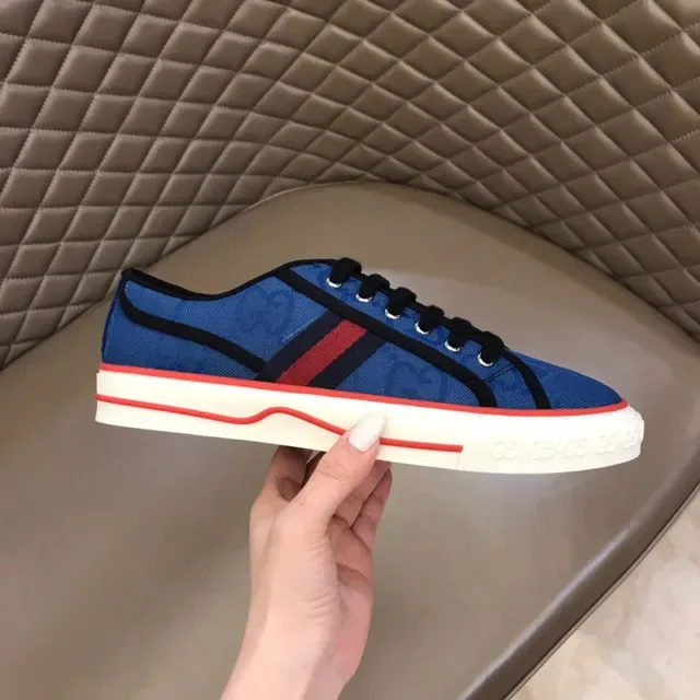 Gucci Tennis 1977 Bleu GG Monogram Web Stripe Lifestyle Sneakers 6
