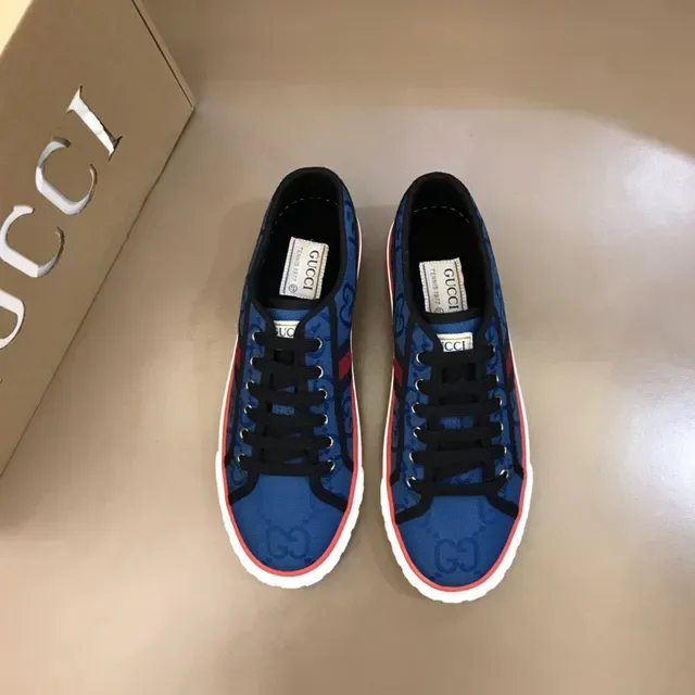 Gucci Tennis 1977 Bleu GG Monogram Web Stripe Lifestyle Sneakers 9