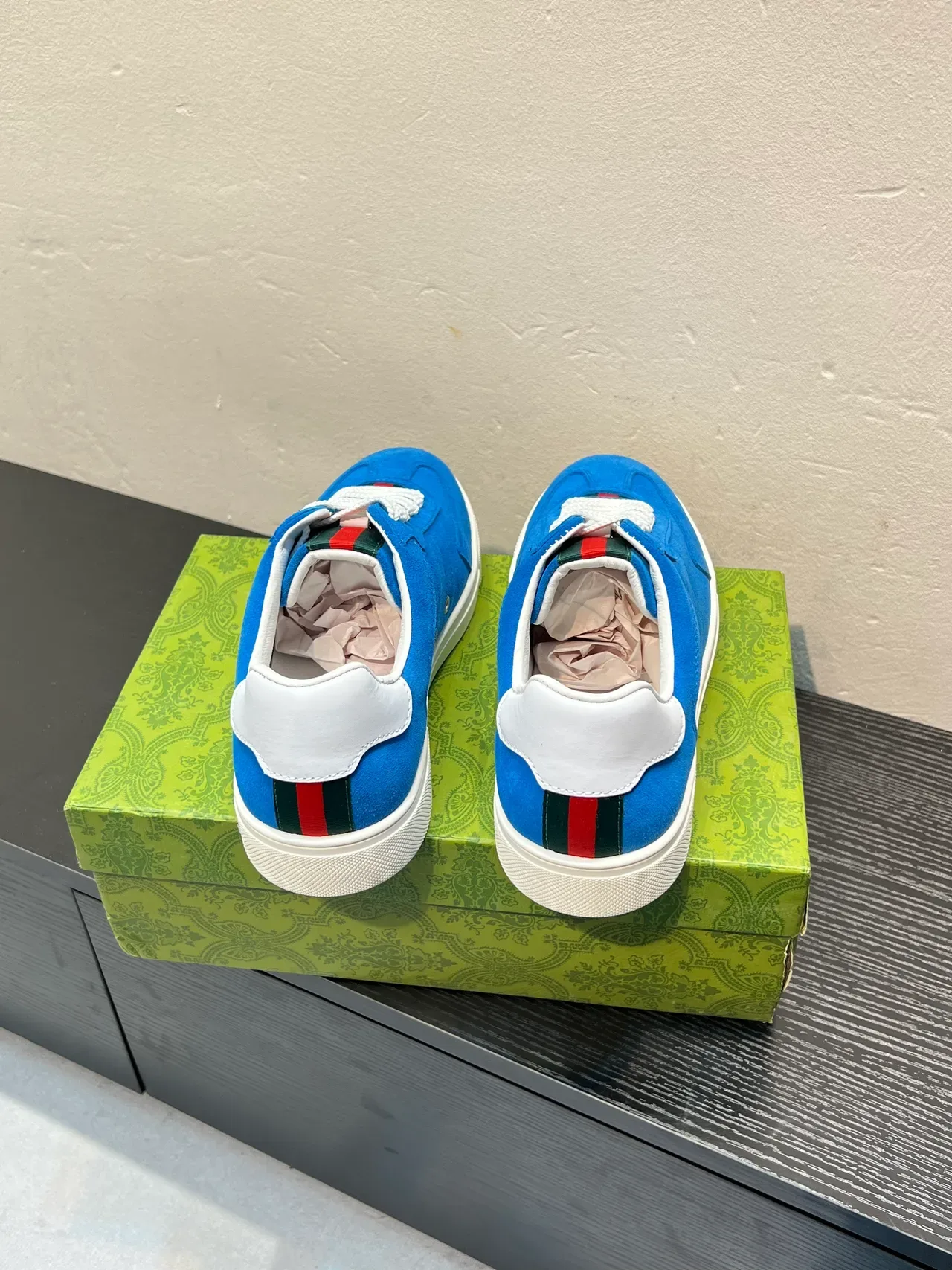 Gucci Tennis 1977 Blue Suede Lifestyle Sneakers 6