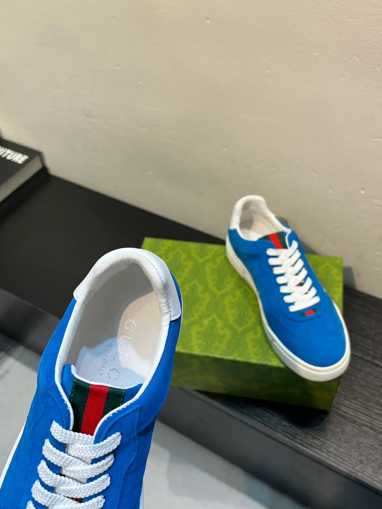 Gucci Tennis 1977 Blue Suede Lifestyle Sneakers 7