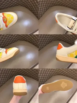 Gucci Tennis 1977 Cream Orange Green Red Yellow Lifestyle Sneakers 4