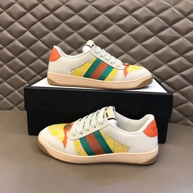 Gucci Tennis 1977 Cream Orange Green Red Yellow Lifestyle Sneakers 9