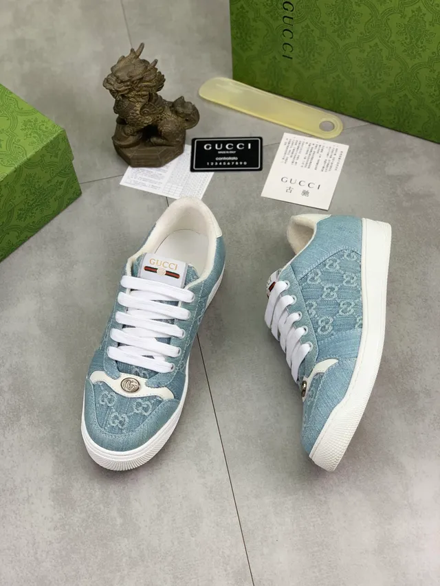 Gucci Tennis 1977 GG Monogram Denim Lifestyle Sneakers 5