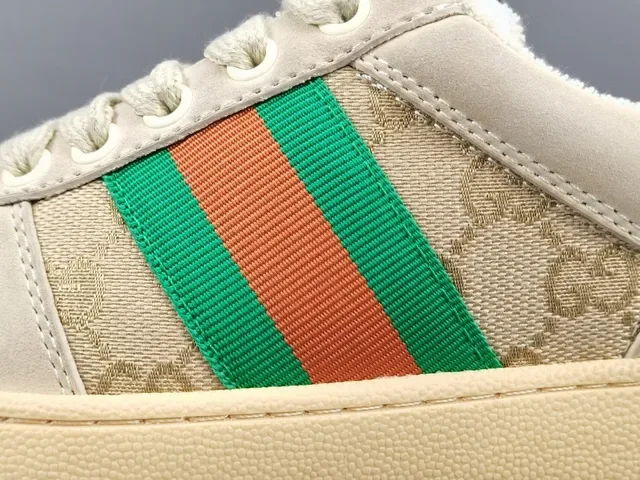 Gucci Tennis 1977 Off-White Green Red Web Lifestyle Sneakers 14