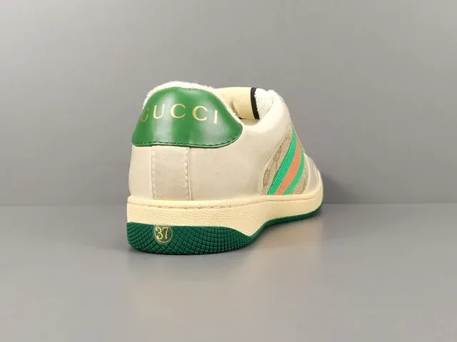 Gucci Tennis 1977 Off-White Green Red Web Lifestyle Sneakers 17