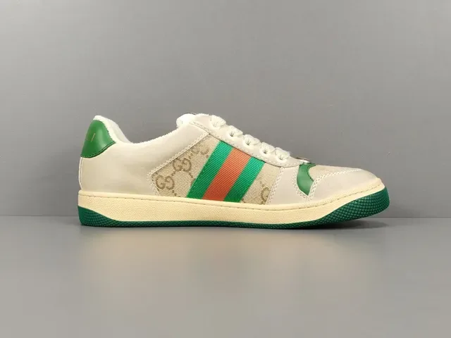 Gucci Tennis 1977 Off-White Green Red Web Lifestyle Sneakers 18