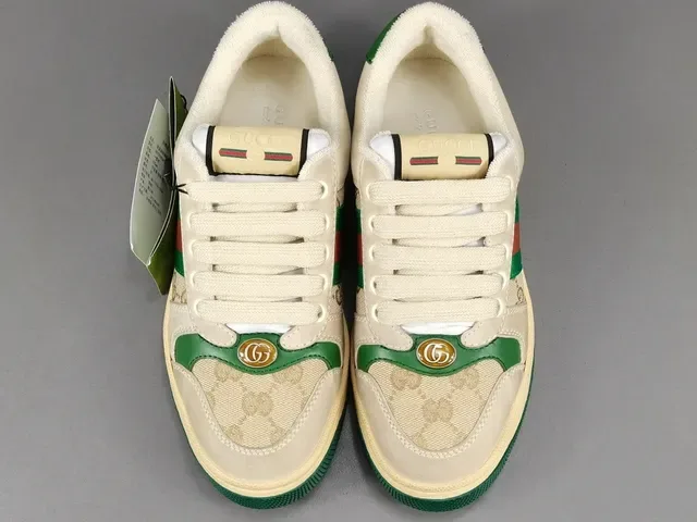 Gucci Tennis 1977 Off-White Green Red Web Lifestyle Sneakers 23