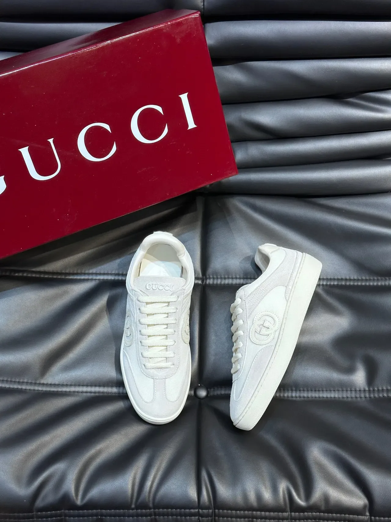 Gucci Tennis 1977 Off-White Suede-Mesh Lifestyle Sneakers 2