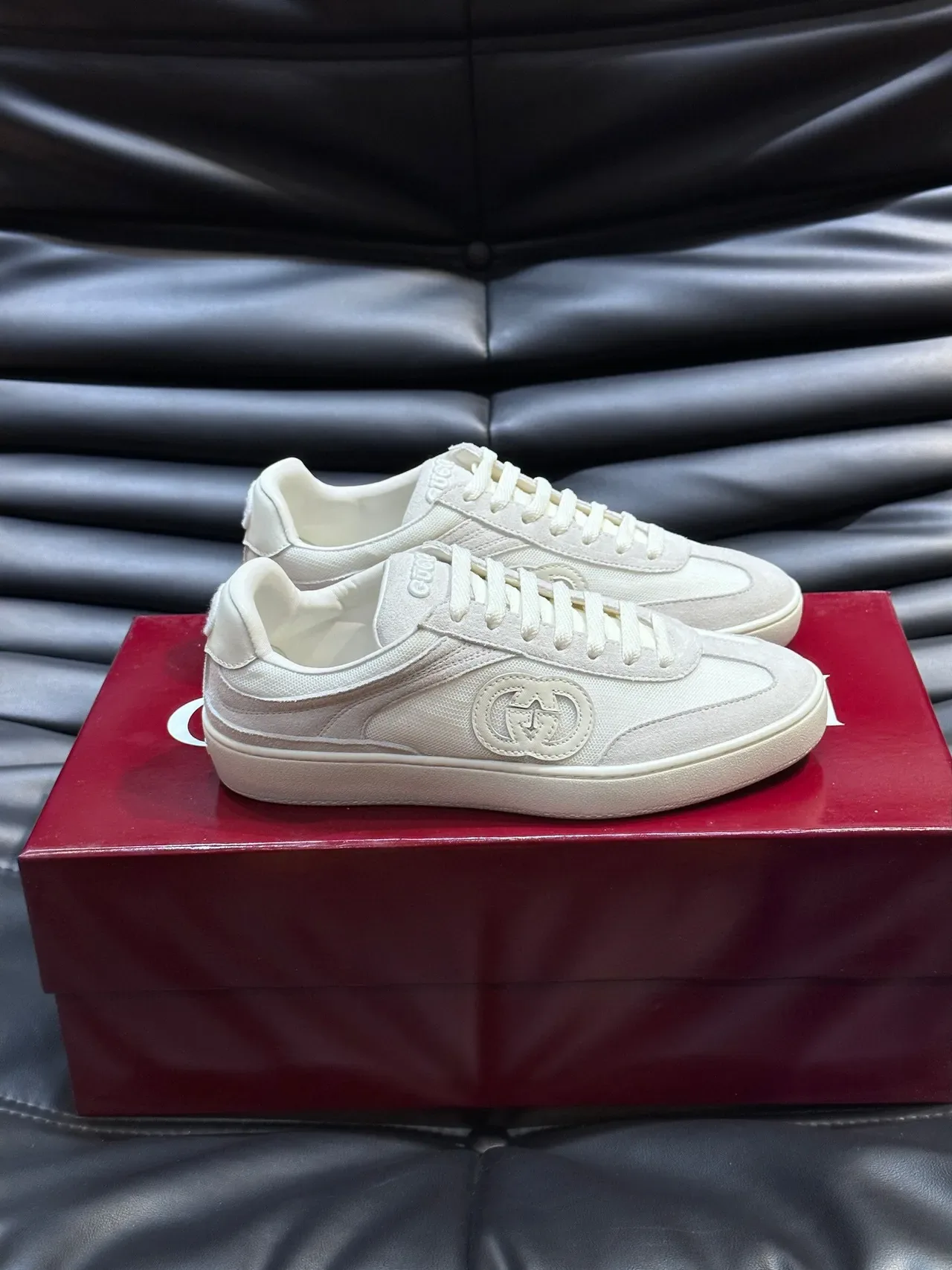 Gucci Tennis 1977 Off-White Suede-Mesh Lifestyle Sneakers 3