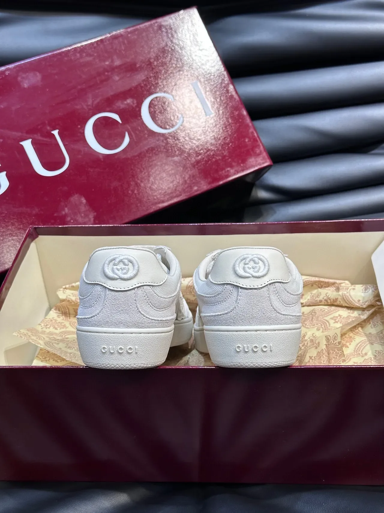 Gucci Tennis 1977 Off-White Suede-Mesh Lifestyle Sneakers 8