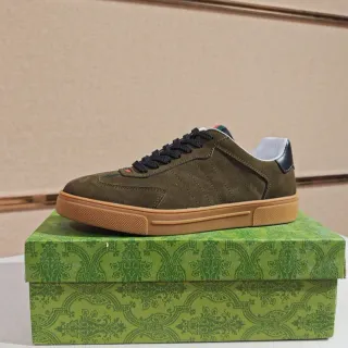 Gucci Tennis 1977 Olive Green Suede Lifestyle Sneakers