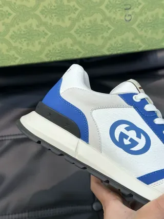 Gucci Tennis 1977 White and Blue Lifestyle Sneakers 5