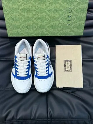 Gucci Tennis 1977 White and Blue Lifestyle Sneakers 6