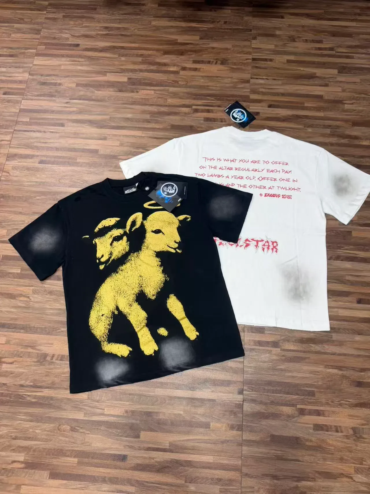 Hellstar Dual Lamb Graphic Black T-Shirt 5
