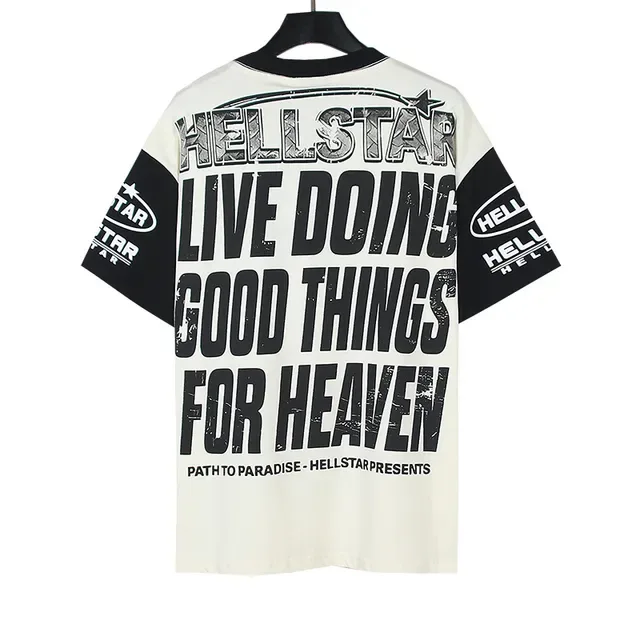 Hellstar Gas Mask Graphic Print Off-White T-Shirt 3
