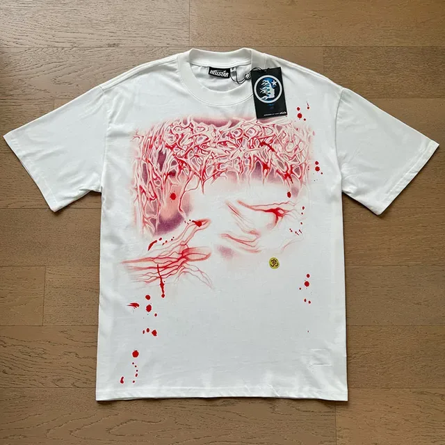 Hellstar Graphic-Print Splatter Effect Double-Sided T-Shirt 2